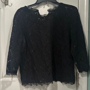 🍀 Black Lace Top